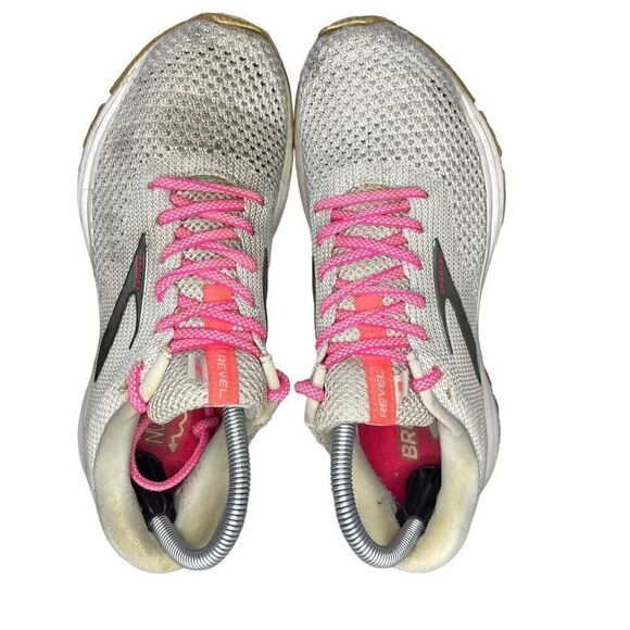 Brooks Revel 2 Women's Running Grey White Pink 1202811 B028 Sz 8 M Shoes - Picture 6 of 9